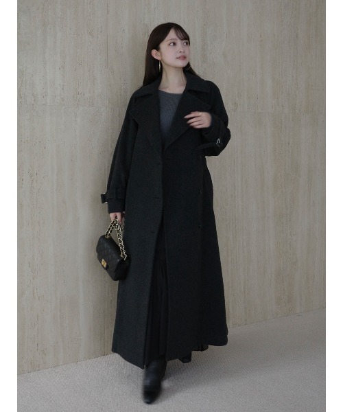 anuans（アニュアンス）の「ボートネックイレギュラーヘムドッキングニットワンピース（ワンピース・レディース・ネイビー/その他/グレー/グレー系その他/ブラウン・SMALL/MEDIUM）」の8枚目の写真