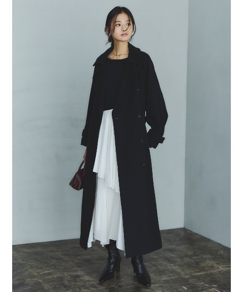 新品 アニュアンス♡ボートネックイレギュラーヘムドッキングニット ワンピース ボートネックイレギュラーヘムドッキングニットワンピース（ワンピース