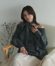 fupel | Multi-way choker loose off-shoulder knit / マルチウェイチョーカールーズオフショルニット(ニット/セーター)