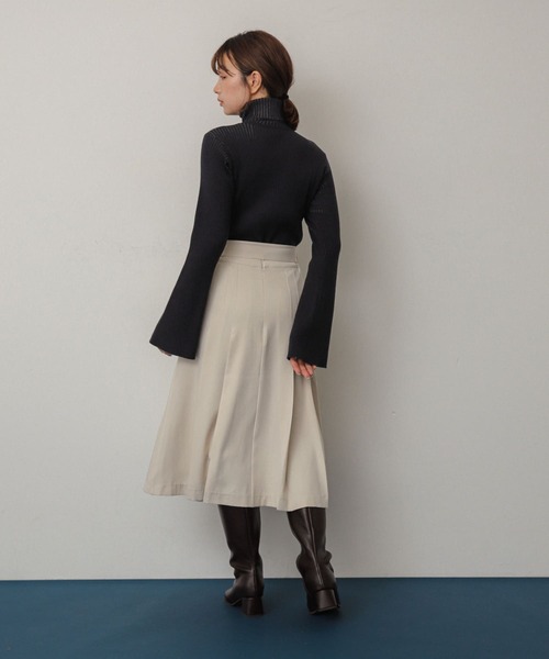 SENSE OF PLACE by URBAN RESEARCH（センスオブプレイスバイアーバンリサーチ）の「プリーツミディスカート（スカート・レディース・グレー/グレー系その他/ブラック・SMALL/MEDIUM）」の8枚目の写真