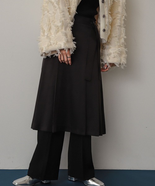 SENSE OF PLACE by URBAN RESEARCH（センスオブプレイスバイアーバンリサーチ）の「プリーツミディスカート（スカート・レディース・グレー/グレー系その他/ブラック・SMALL/MEDIUM）」の9枚目の写真