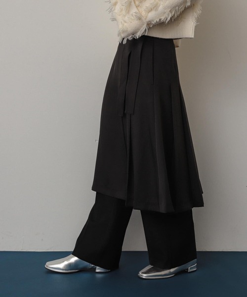 SENSE OF PLACE by URBAN RESEARCH（センスオブプレイスバイアーバンリサーチ）の「プリーツミディスカート（スカート・レディース・グレー/グレー系その他/ブラック・SMALL/MEDIUM）」の11枚目の写真