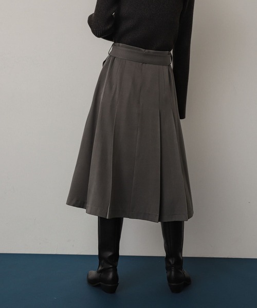 SENSE OF PLACE by URBAN RESEARCH（センスオブプレイスバイアーバンリサーチ）の「プリーツミディスカート（スカート・レディース・グレー/グレー系その他/ブラック・SMALL/MEDIUM）」の16枚目の写真