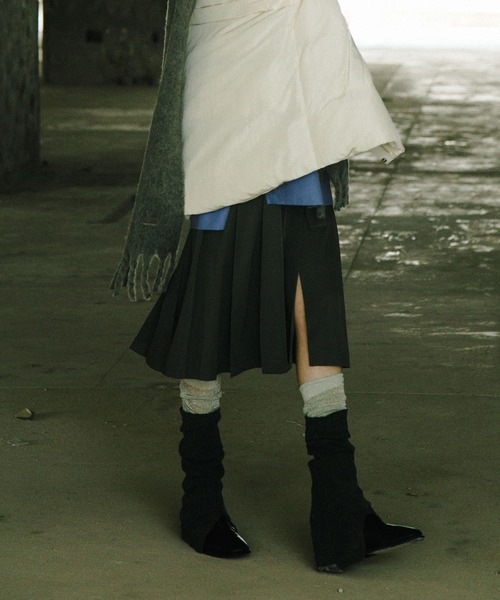 SENSE OF PLACE by URBAN RESEARCH（センスオブプレイスバイアーバンリサーチ）の「プリーツミディスカート（スカート・レディース・グレー/グレー系その他/ブラック・SMALL/MEDIUM）」の19枚目の写真