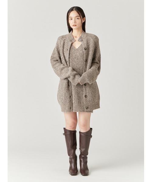 FRAY I.D（フレイアイディー）の「ロングカーデ＆ミニニットワンピ