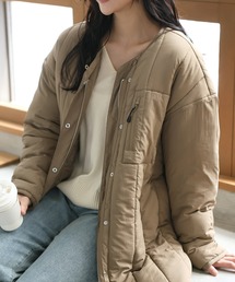 【撥水加工＆軽量】軽くて暖か中綿キルティングコート