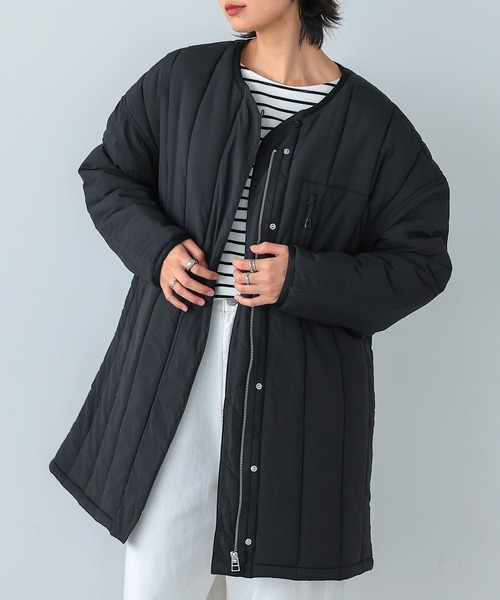 itto...(イット)の「【撥水加工&軽量】軽くて暖か中綿キルティングコート(ナイロンジャケット・レディース・カーキ/ブラック/ベージュ・M/L)」の2枚目の写真