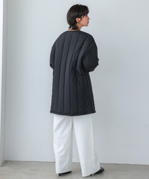 itto...(イット)の「【撥水加工&軽量】軽くて暖か中綿キルティングコート(ナイロンジャケット・レディース・カーキ/ブラック/ベージュ・M/L)」の12枚目の写真