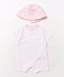 NIKE（ナイキ）の「【NIKE】NKN TOWEL TERRY SS SL ROMPER/ハット＆ロンパースセット/ベビー（ロンパース）」