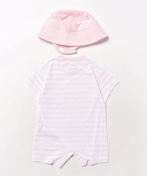NIKE(ナイキ)の「【NIKE】NKN TOWEL TERRY SS SL ROMPER/ハット&ロンパースセット/ベビー(ロンパース・キッズ・グリーン/ピンク/ブルー・12M/18M/24M)」の4枚目の写真