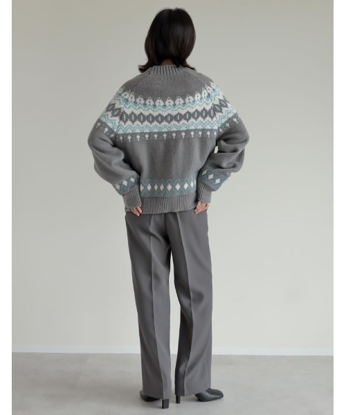 セール】[2024-25 WINTER COLLECTION]ノルディック柄ニットプル