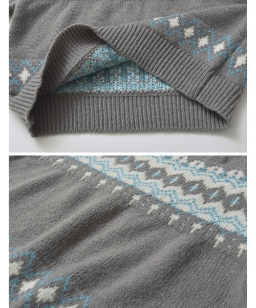 セール】[2024-25 WINTER COLLECTION]ノルディック柄ニットプル