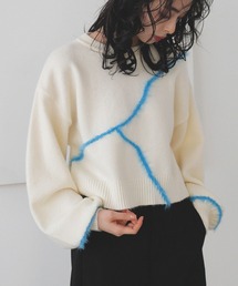 フェザーラインニットプルオーバー