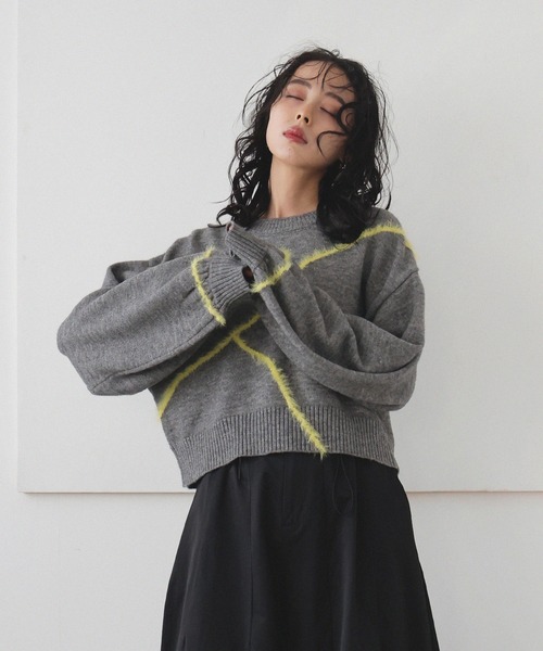 セール】フェザーラインニットプルオーバー（ニット/セーター）｜LIAN