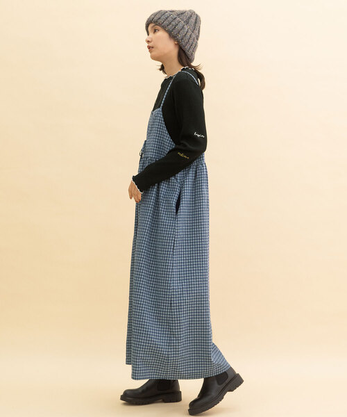 POU DOU DOU（プードゥドゥ）の「フロントリボンキャミワンピース（ワンピース・レディース・レッド/ネイビー/ダークグレー・M）」の14枚目の写真