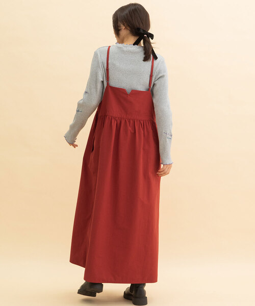 POU DOU DOU（プードゥドゥ）の「フロントリボンキャミワンピース（ワンピース・レディース・レッド/ネイビー/ダークグレー・M）」の5枚目の写真