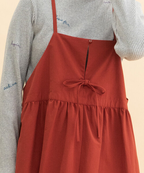 POU DOU DOU（プードゥドゥ）の「フロントリボンキャミワンピース（ワンピース・レディース・レッド/ネイビー/ダークグレー・M）」の7枚目の写真