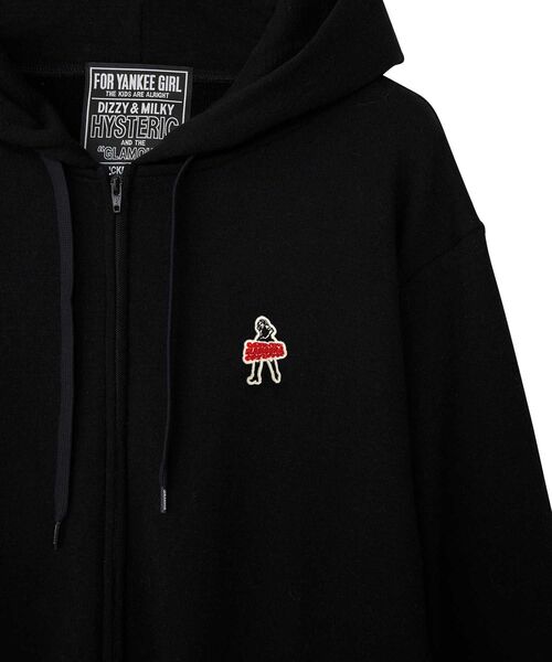 HYSTERIC GLAMOUR（ヒステリックグラマー）の「VIXEN GIRLワッペン パーカー（パーカー・メンズ・ブラック/トップグレー・X-LARGE/SMALL/LARGE/MEDIUM）」の6枚目の写真