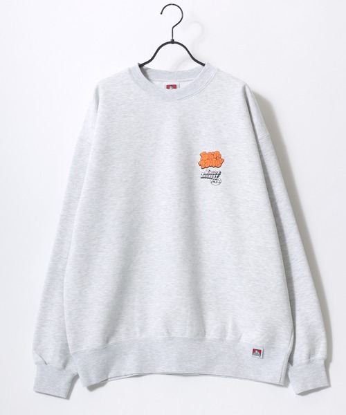 BEN DAVIS/ベンデイビス OVERLAP CREW/オーバーサイズ 裏起毛 ストリート バックプリント ロゴ ワンポイント スウェット トレーナー/レディース メンズ（スウェット）｜BEN DAVIS（ベンデイビス）