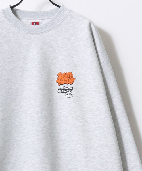 BEN DAVIS/ベンデイビス OVERLAP CREW/オーバーサイズ 裏起毛 ストリート バックプリント ロゴ ワンポイント スウェット トレーナー/レディース メンズ（スウェット）｜BEN DAVIS（ベンデイビス）