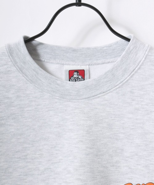 BEN DAVIS/ベンデイビス OVERLAP CREW/オーバーサイズ 裏起毛 ストリート バックプリント ロゴ ワンポイント スウェット トレーナー/レディース メンズ（スウェット）｜BEN DAVIS（ベンデイビス）