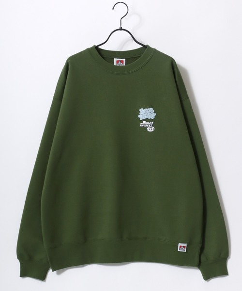 BEN DAVIS/ベンデイビス OVERLAP CREW/オーバーサイズ 裏起毛 ストリート バックプリント ロゴ ワンポイント スウェット トレーナー/レディース メンズ（スウェット）｜BEN DAVIS（ベンデイビス）