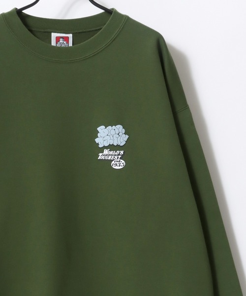 BEN DAVIS/ベンデイビス OVERLAP CREW/オーバーサイズ 裏起毛 ストリート バックプリント ロゴ ワンポイント スウェット トレーナー/レディース メンズ（スウェット）｜BEN DAVIS（ベンデイビス）
