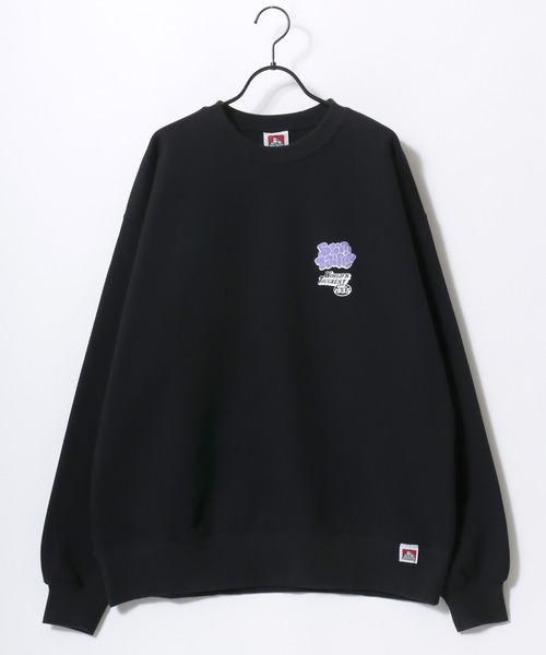 BEN DAVIS/ベンデイビス OVERLAP CREW/オーバーサイズ 裏起毛 ストリート バックプリント ロゴ ワンポイント スウェット トレーナー/レディース メンズ（スウェット）｜BEN DAVIS（ベンデイビス）