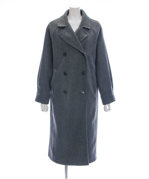 clear（クリア）の「オーバーサイズダブルロングコート[低身長用サイズ有]≪2024AW新作≫（その他アウター・レディース・ダークブラウン/チャコールグレー・F/XS）」の16枚目の写真