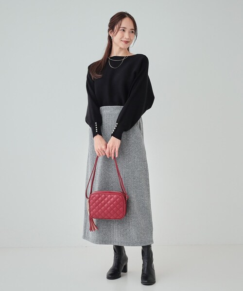 SHOO・LA・RUE（シューラルー）の「◆タッセル付きキルトショルダーバッグ（ショルダーバッグ・レディース・シルバー/ワインレッド/ベージュ/ブラック・00）」の16枚目の写真