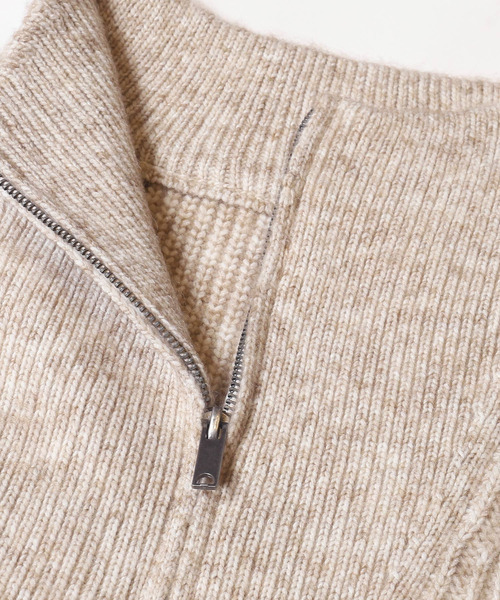 coca(coca)(コカ)の「ハーフジップニットトップス(ニット/セーター・メンズ・グレイッシュベージュ/ブラック・XL/L/M)」の15枚目の写真