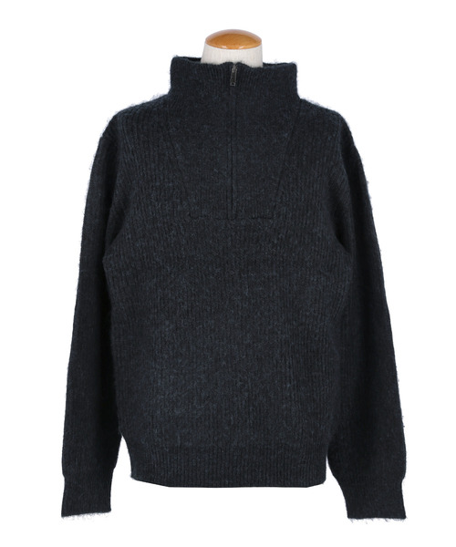 coca(coca)(コカ)の「ハーフジップニットトップス(ニット/セーター・メンズ・グレイッシュベージュ/ブラック・XL/L/M)」の19枚目の写真