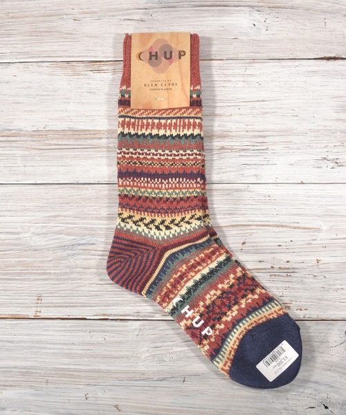CHUP(チュプ)の「CHUP(チュプ) "STRATUM(ストゥレイタム)" ソックス 数量限定生産(ソックス/靴下・レディース・ネイビー/チャコールグレー/ブラウン/レンガ・MEDIUM/SMALL)」の4枚目の写真