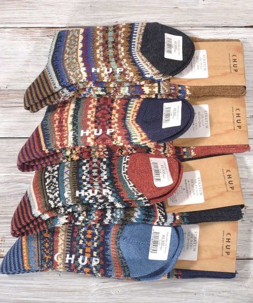 CHUP(チュプ)の「CHUP(チュプ) "STRATUM(ストゥレイタム)" ソックス 数量限定生産(ソックス/靴下・レディース・ネイビー/チャコールグレー/ブラウン/レンガ・MEDIUM/SMALL)」の9枚目の写真