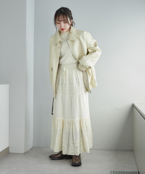 Remind me and forever（リマインドミーアンドフォーエバー）の「ヴィンテージ加工合皮ブルゾン（ライダースジャケット・レディース・ブラック/アイボリー/グレー/ブラウン・FREE）」の19枚目の写真