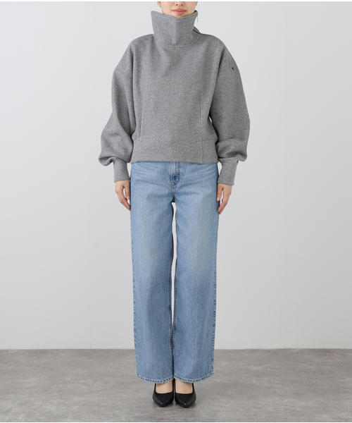 セール】【SYSTEM/システム】CROPPED SIDE ZIP-UP SWEATSHIRT 
