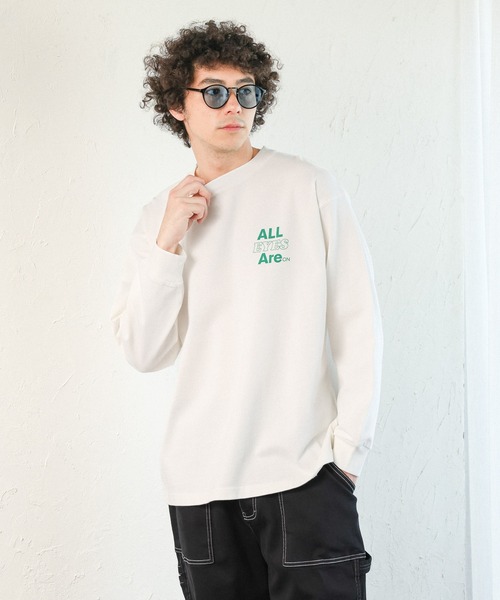 BAYFLOW（ベイフロー）の「SNOWプリント長袖Ｔシャツ（Tシャツ/カットソー・メンズ・イエロー/チャコール/グリーン/オフホワイト・LARGE/MEDIUM）」の2枚目の写真