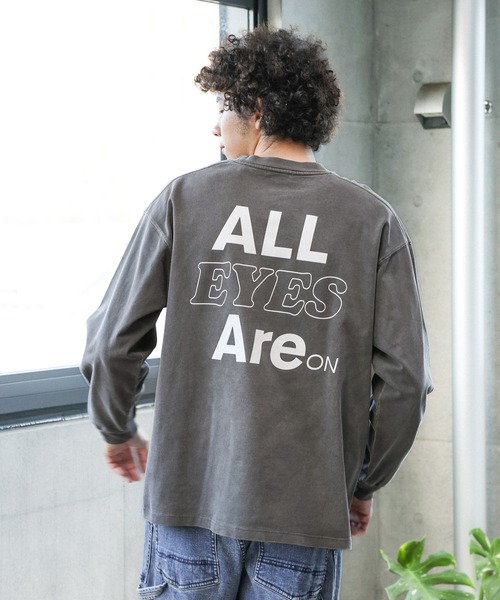 BAYFLOW（ベイフロー）の「SNOWプリント長袖Ｔシャツ（Tシャツ/カットソー・メンズ・イエロー/チャコール/グリーン/オフホワイト・LARGE/MEDIUM）」の3枚目の写真