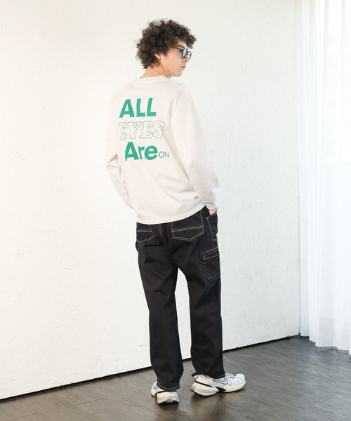 BAYFLOW（ベイフロー）の「SNOWプリント長袖Ｔシャツ（Tシャツ/カットソー・メンズ・イエロー/チャコール/グリーン/オフホワイト・LARGE/MEDIUM）」の7枚目の写真