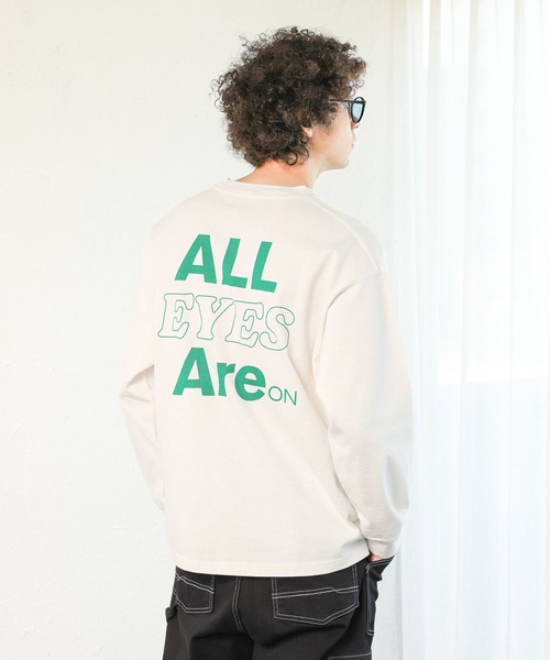 BAYFLOW（ベイフロー）の「SNOWプリント長袖Ｔシャツ（Tシャツ/カットソー・メンズ・イエロー/チャコール/グリーン/オフホワイト・LARGE/MEDIUM）」の5枚目の写真