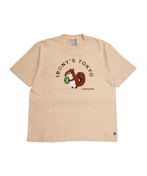 IRONY's TOKYO(アイロニーズトウキョウ)の「IRONY's TOKYO CHIPMUNK2 BIG T-shirts(Tシャツ/カットソー・メンズ・ベージュ/ホワイト・SMALL/MEDIUM/LARGE)」の2枚目の写真