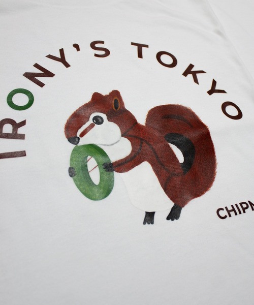 IRONY's TOKYO(アイロニーズトウキョウ)の「IRONY's TOKYO CHIPMUNK2 BIG T-shirts(Tシャツ/カットソー・メンズ・ベージュ/ホワイト・SMALL/MEDIUM/LARGE)」の3枚目の写真