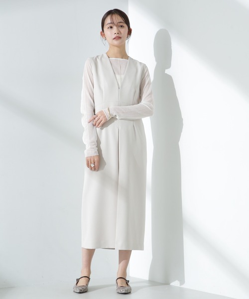 NANO universe(ナノユニバース)の「梨地シアーカットトップス(Tシャツ/カットソー・レディース・オフホワイト/ブラック/ライトブルー・S/M)」の10枚目の写真