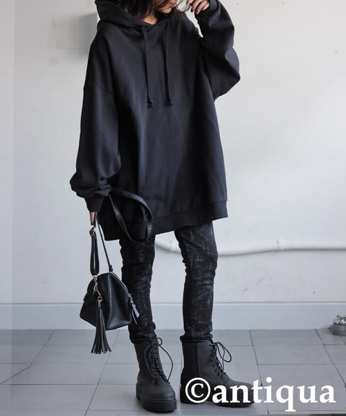 antiqua(アンティカ)の「ニュアンス柄レギンス(レギンス/スパッツ・レディース・ブラック・LARGE/MEDIUM)」の3枚目の写真