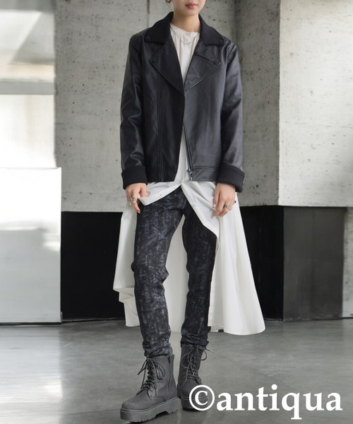 antiqua(アンティカ)の「ニュアンス柄レギンス(レギンス/スパッツ・レディース・ブラック・LARGE/MEDIUM)」の6枚目の写真