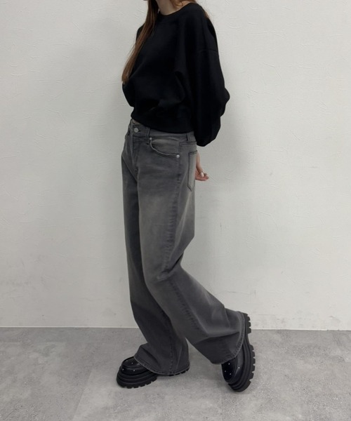 FOREVER 21（フォーエバー トゥエンティーワン）の「【2025SS】ワイドデニム（デニムパンツ・レディース・グレー/ブルー・SMALL/MEDIUM）」の8枚目の写真