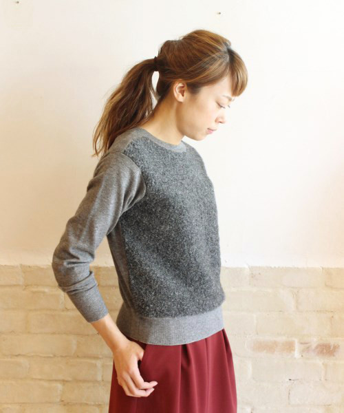 FRAMeWORK（フレームワーク）の「アルパカカールドロッププルオーバー◆（ニット/セーター・レディース・グレー/ブラック/ホワイト・FREE）」の3枚目の写真