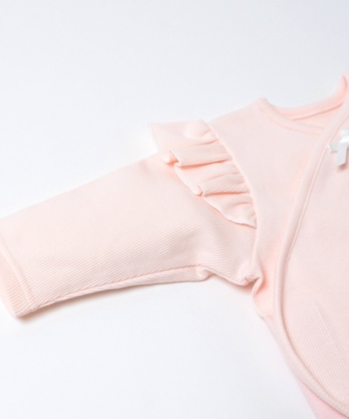 10mois(ディモワ)の「【10mois(ディモワ)】 PATTO SATTO OMEKASHI (長袖フリル) 50-60cm・60-70cm(肌着・キッズ・ホワイト/ピンク・60-70cm/50-60cm)」の10枚目の写真