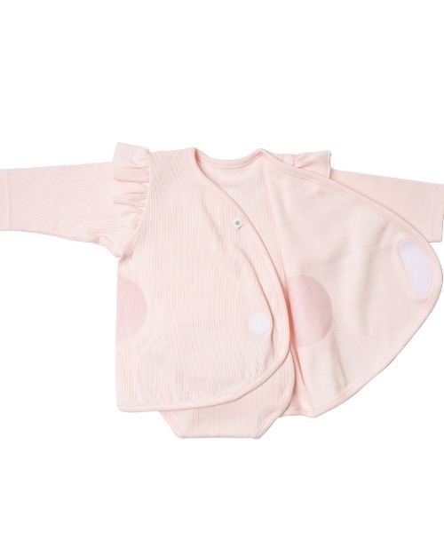 10mois(ディモワ)の「【10mois(ディモワ)】 PATTO SATTO OMEKASHI (長袖フリル) 50-60cm・60-70cm(肌着・キッズ・ホワイト/ピンク・60-70cm/50-60cm)」の14枚目の写真