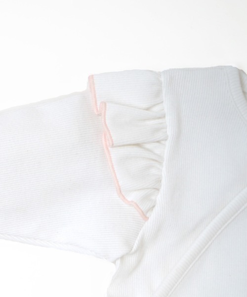 10mois(ディモワ)の「【10mois(ディモワ)】 PATTO SATTO OMEKASHI (長袖フリル) 50-60cm・60-70cm(肌着・キッズ・ホワイト/ピンク・60-70cm/50-60cm)」の16枚目の写真